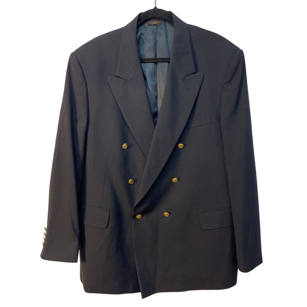 Meeting Street Pickford Regular‎ Blazer Color Black Worsted Wool 44
